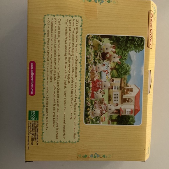 NIB! Calico Critters Chocolate Rabbit Family - Picture 6 of 6